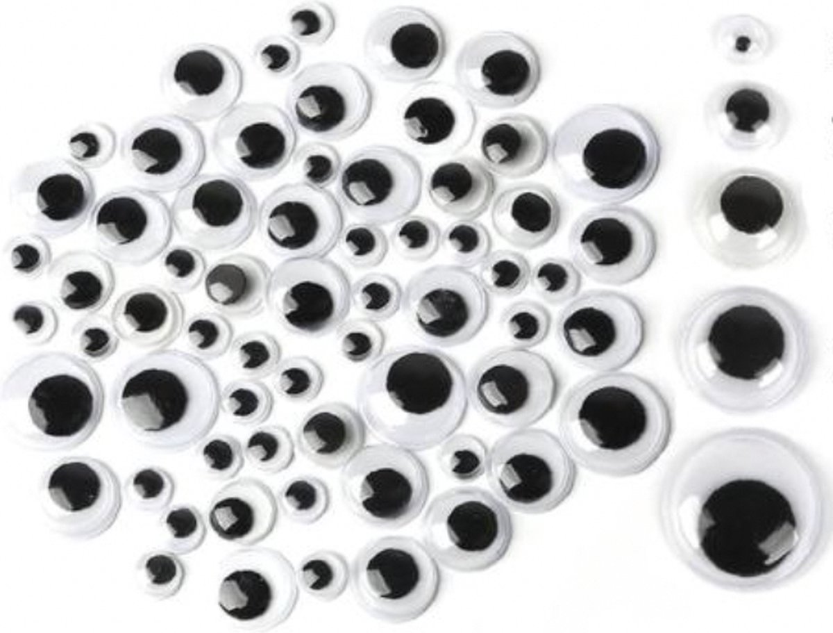 Winkrs | Wiebeloogjes 600 pcs | 5 t/m 15 mm | Knutseloogjes, Ogen, Knutselen, Decoratie